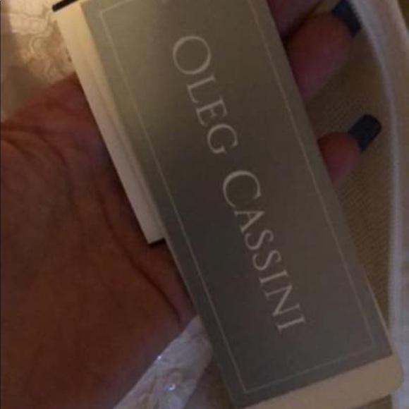 NEED GONE! PLEASE READ DESCRIPTION Oleg Cassini lace strapless wedding dress - Picture 5 of 6